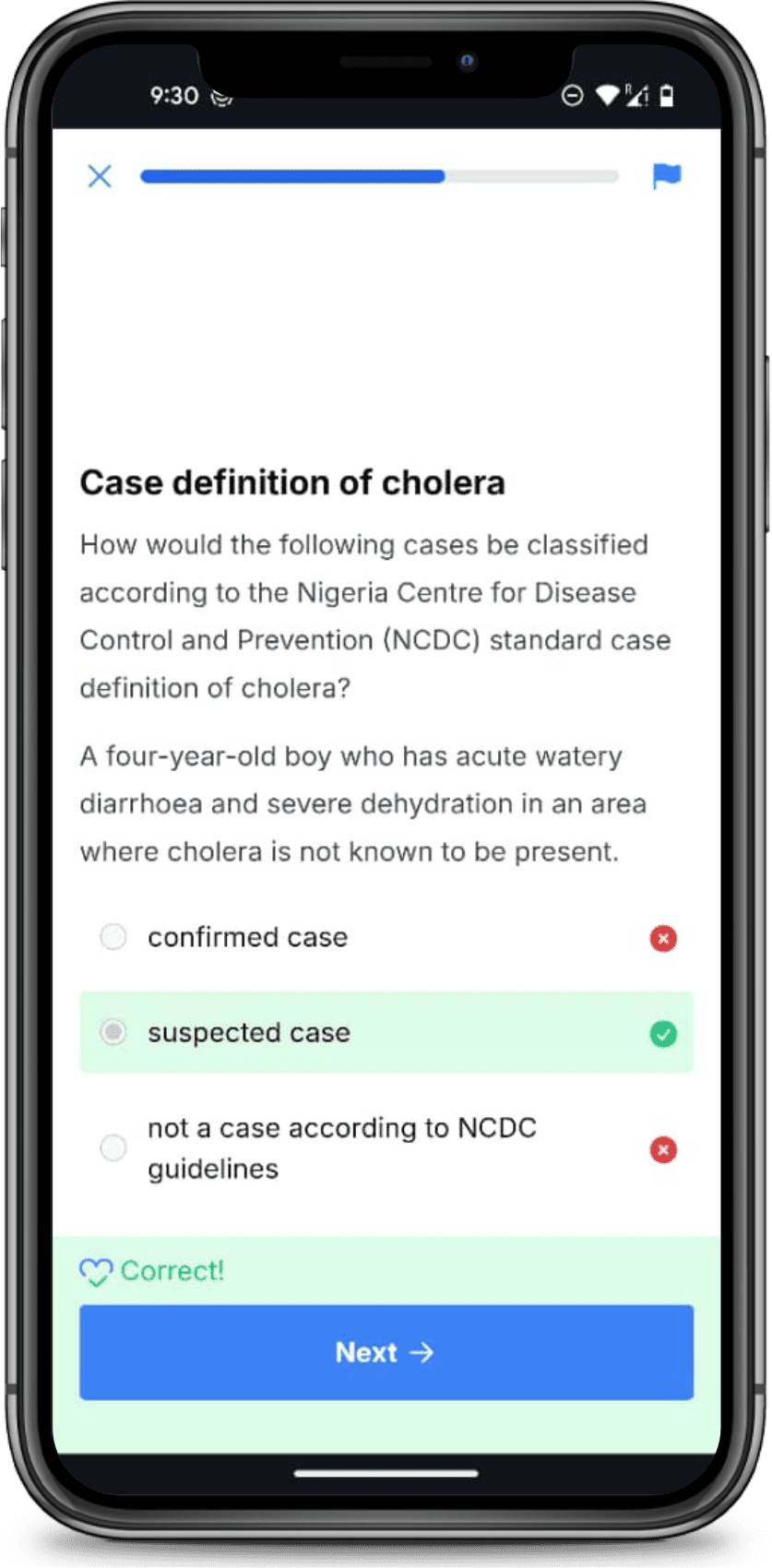 The cIDSR training module on cholera.