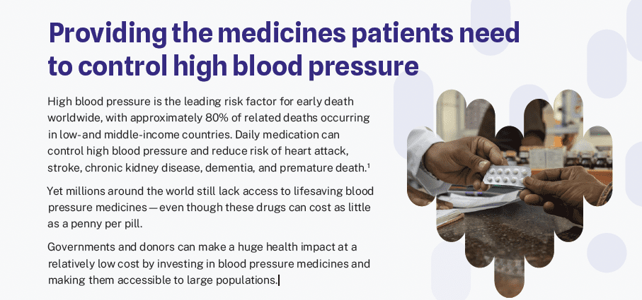 Providing the medicines patients need to control high blood pressure