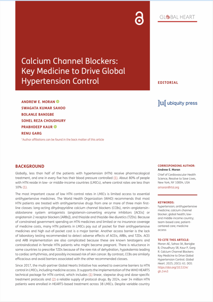 Calcium channel blockers for hypertension control
